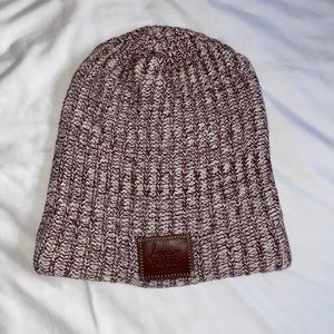Love Your Melon white and maroon beanie!